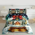 thumbnail image 2 of Homewish Dreamy Crystal Ball Full Size Comforter Sets, Winter Rustic Christmas Bedding Comforter Set, Happy New Year Reversible Bedding Sets, Luxury Bedroom Decor, 3 Pieces, 2 of 8
