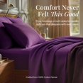 thumbnail image 2 of Juego de sábanas de franela Tribeca Living Queen Size, color morado, 170 g/m², 2 of 8