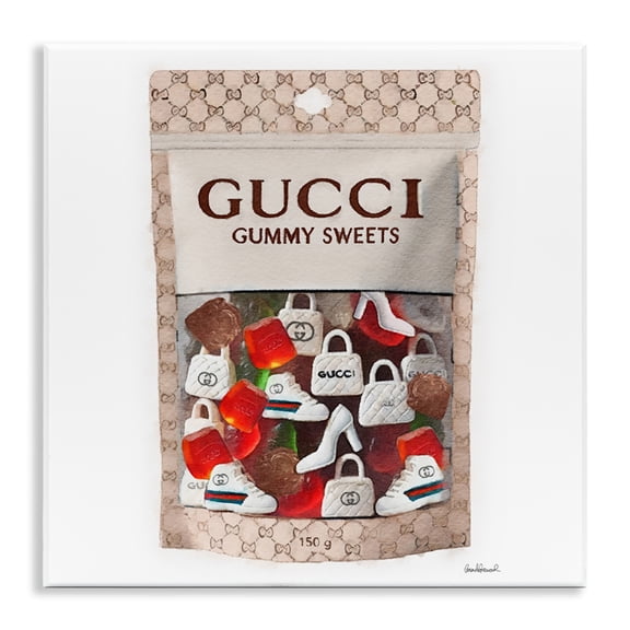 Stupell Industries Glam Fashion Candies Fashion Painting Unframed Art Print Wall Art, 12 x 12