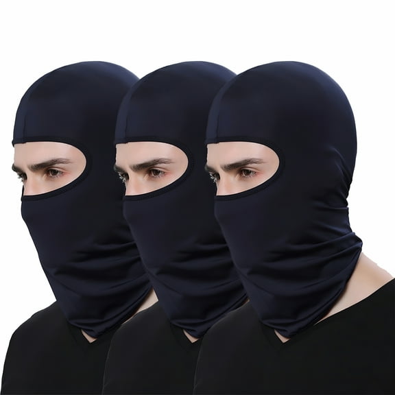 TELOLY Pack of 3 Balaclava Ski Mask for Men Thin Outdoor Airsoft Motorcycle Face Mask Hood Hat