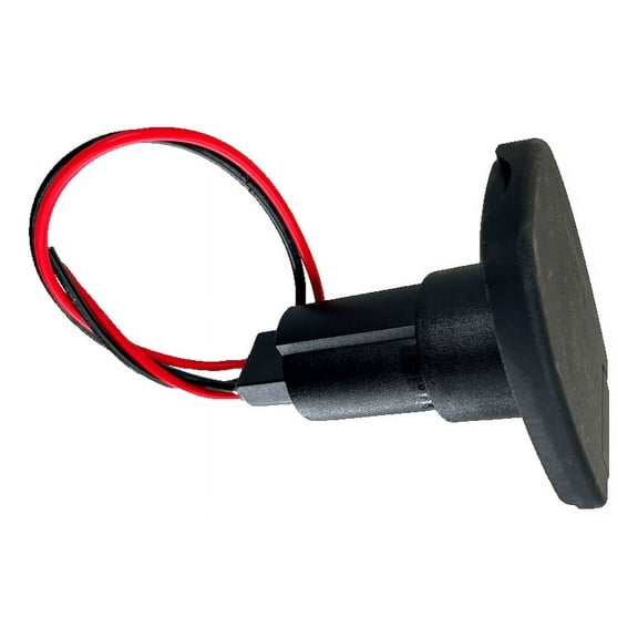 Pactrade Marine Boat 2-Prong Nylon Navigation Stern Light Pole Base Black Cover Socket Plug-in 3/4" Pole Flag Pole (Rectangle - 90 Degrees)