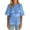 01# Blue, variant on Ihhxva Women's Tops Peplum Blouse Top Loose Fit Elastic Waist - Relaxed Casual Shirt Flowy A-Line Silhouette Soft Office Work Weekend Brunch S-L