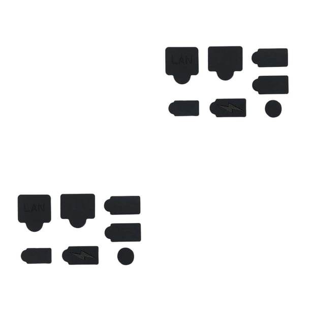 Seitruly Pack de 7 tapones antipolvo para consola de juegos, tapas de repuesto para 5 Negro 2piezas