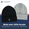 thumbnail image 6 of U.S. Polo Assn. Men's 2-Pack Fleece Lined Logo Beanies, 6 of 7