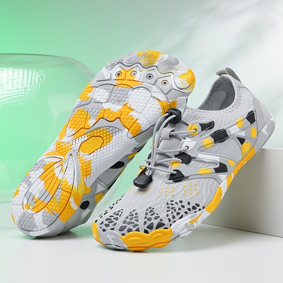Men's Barefoot Water Shoes, Quick-Dry Non-Slip Aqua Shoes for Hiking, Swimming, Fishing, Surfing, Beach Walking and Outdoor Water Sports