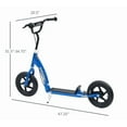 thumbnail image 3 of HOMCOM Adjustable Height Kick Scooter for Kids 5-12  Non-Slip Footplate  Big Wheels  Rear Brake  Blue, 3 of 6