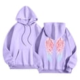 thumbnail image 5 of vigerkar Hoodies for Women Oversized Wings Graphic Sweatshirts Fall Fashion Outfits Casual Sweaters Tops Workout Winter Clothes (Purple, XXL), 5 of 5