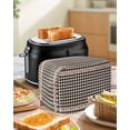 thumbnail image 4 of Country Star Plaid Toaster Cover 4 Slice, Large Kitchen Appliance Covers, Black Retro American Farm Barn Berry Toaster Oven Cover with Loop, Bread Machine Cover Polyester Dust Cover Protection, 4 of 4