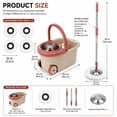 thumbnail image 6 of BAWOSEVEN Spin Mop and Bucket Set - 360° Swivel Head, Hands-Free Wringer, 4 Microfiber Pads for Tile Hardwood, 6 of 6