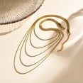 thumbnail image 5 of 5PCS Gold Layered Chain Necklaces 18k Gold Plated Dainty Box Chain Neckalce for Women, Adjustable Layering Necklace Set Gifts, 5 of 7
