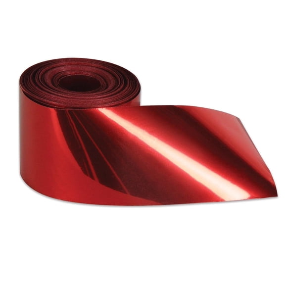 Beistle Red Metallized Party Streamer - Fire Resistant (Case of 12)