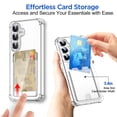 thumbnail image 2 of AICase For Samsung Galaxy S26 Case Card Slot Soft TPU Pocket Shockproof Slim Clear Cover, 2 of 6