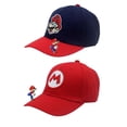 thumbnail image 2 of Gorra de béisbol con costuras de colores contrastantes y patrón de dibujos animados periféricos de animación de Mario Kinopio, estilo versátil para primavera y verano, 2 of 5