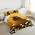thumbnail image 3 of jejeloiu Wild Capybara Full Size Comforter Sets,Rustic Daisy Flower Bedding Comforter Set,Country Floral Bedding Sets For Teens,Breathable Home Decor Reversible,3 Pieces, 3 of 8