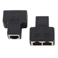 thumbnail image 2 of Divisor De Extensión De Red, 2 Paquete RJ45 Ethernet Cable Divisor Conector Adaptador De Red 1 A 2 Puertos Interfaz De Adaptador De Toma De Socket Femenino Distribuidor De Red De, 2 of 7