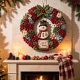thumbnail image 3 of Christmas Wreath, 3D Fabric Poke Wreath DIY Kit, DIY Punch Needle Craft Kits for Adults (Snowman), 3 of 7
