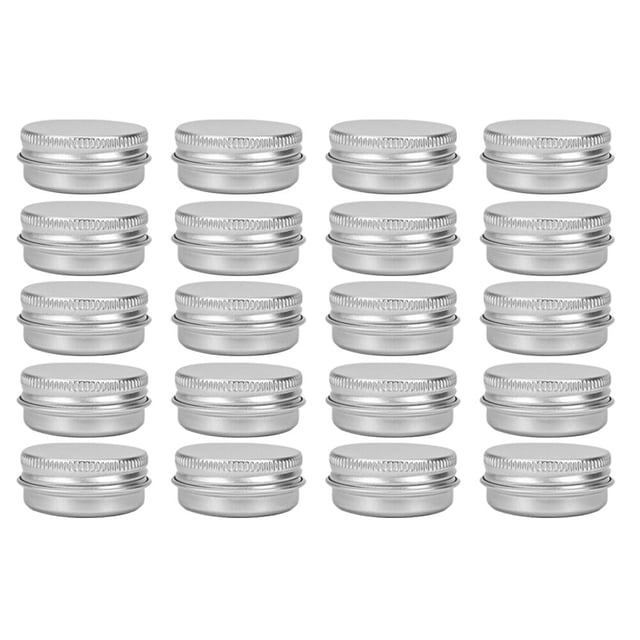 Miangastore Makeup Case Silver 20Pack 4.2x1.8Cm