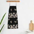 thumbnail image 5 of Naloa 1Pack Adjustable Bib Apron Waterdrop Resistant Cooking Kitchen Aprons for Women Men Chef, Japanese White Crane Print, 5 of 5