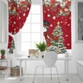 thumbnail image 5 of Fsddascl Red Christmas Snowman Blackout Curtains for Bedroom/Living Room, Thermal Insulated Kitchen Curtains, Xmas Tree Poinsettia Balls Grommet Darkening Window Treatment Drapes 52"x63"x2, 5 of 6
