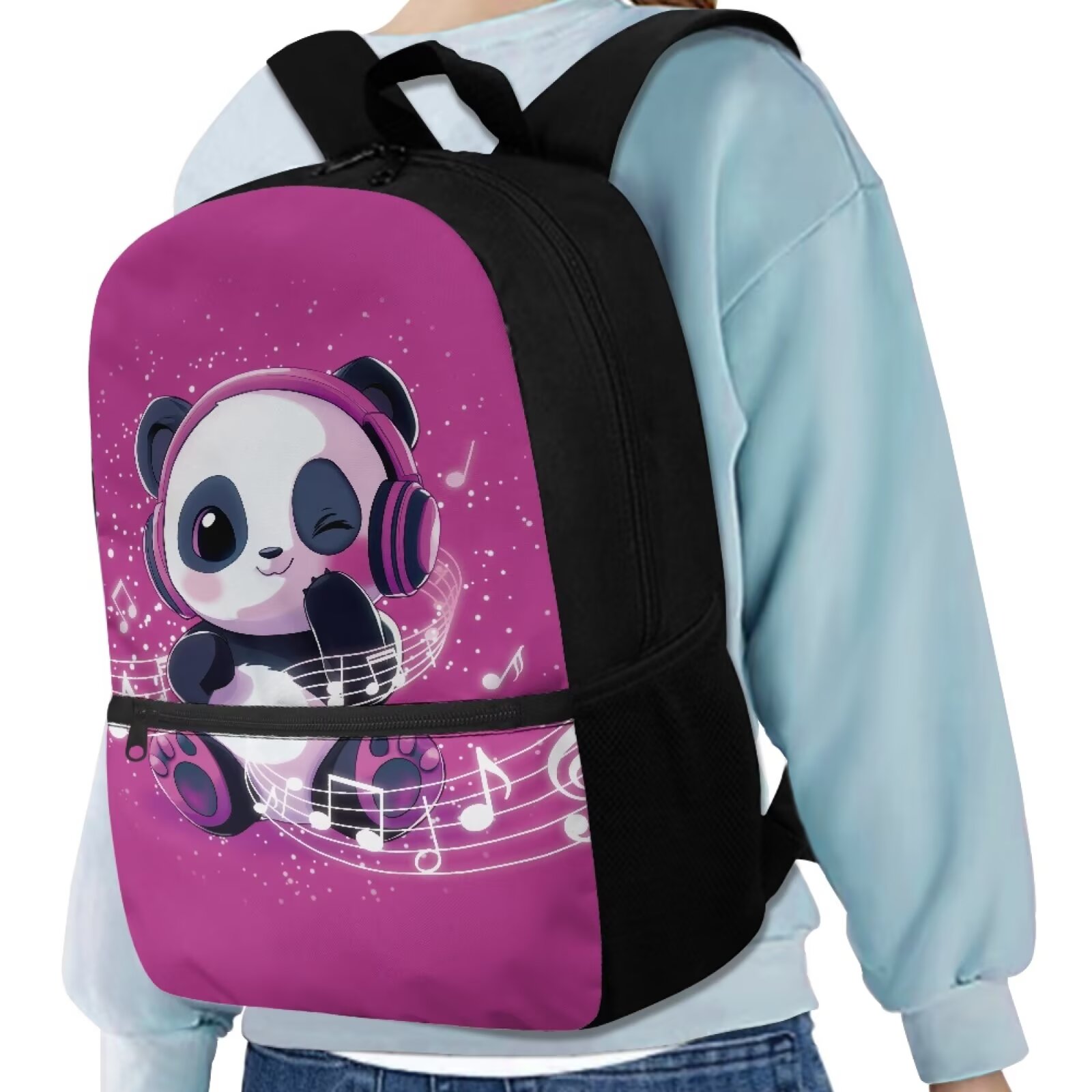 Mochila de Panda Lindo para Niñas de Primaria Púrpura Bolso Escolar para Preescolar Jardín de Infantes Mochila Resistente 4