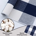 thumbnail image 5 of Buganda Buffalo Plaid Area Rug, Navy and White 3'x5' Washable Cotton Carpet, Indoor Outdoor Rugs for Living Room, Kitchen, Patio, All Season Home Decor, 5 of 9