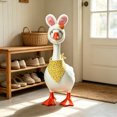 thumbnail image 4 of AZXY Easter Porch Goose Outfit, Plush Fuzzy Bunny Ear Hat with Carrot Decoration Set,Goose Costume for 23 Inch Cement Plastic Lawn Goose Statue, Easter Spring Decor, Outdoor Yard Garden Home Decor, 4 of 5