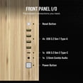 thumbnail image 2 of CORSAIR 6500X Mid-Tower ATX Dual Chamber PC Case â Panoramic Tempered Glass â Reverse Connection Motherboard Compatible â No Fans Included â White/Bamboo Wood, 2 of 8