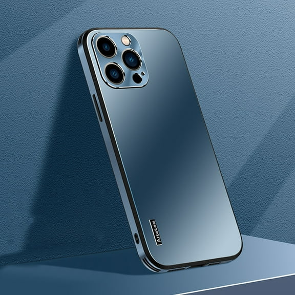 Dteck Case for iPhone 13 Pro,Shockproof Metal Aluminum Camera Cover Anti-scratch Slim Lightweight Hybrid Luxury Case For iPhone 13 Pro,Darkblue
