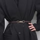 thumbnail image 5 of Vestido decorativo fino para mujer, suéter sencillo de moda que combina con todo, estilo abrigo, cinturón pequeño en la cintura, negro, moderno, 5 of 6