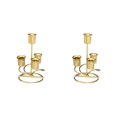 thumbnail image 2 of Thinsony Candlestick Holders Candle Stand Candelabra for Wedding Dinner Home Golden 2Set, 2 of 6