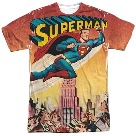Superman - City Flying (Front/Back Print) - Short Sleeve Shirt - XX-Large