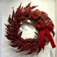 thumbnail image 1 of Christmas Home Decor With Berry-adorned Bow-tied Wreath, 1 of 5