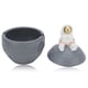 thumbnail image 1 of Cenicero de astronauta con temática de luna dorada, material de resina, cenicero portátil decorativo de gran capacidad con tapa para el hogar y la oficina, 1 of 15