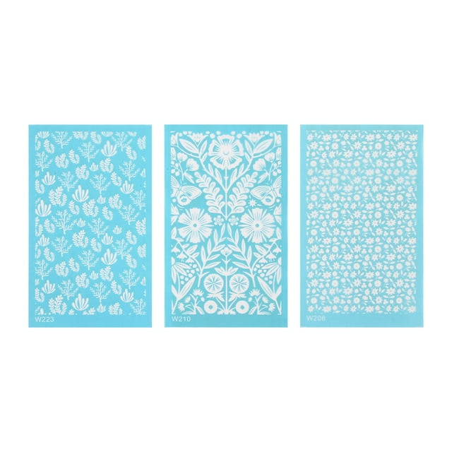 Dekaim-Plantillas De Serigrafía De Arcilla Polimérica, Kit De Impresión De Serigrafía Reutilizable DIY para Decoración De Pendientes De Arcilla De Joyería(208, 210, 223)