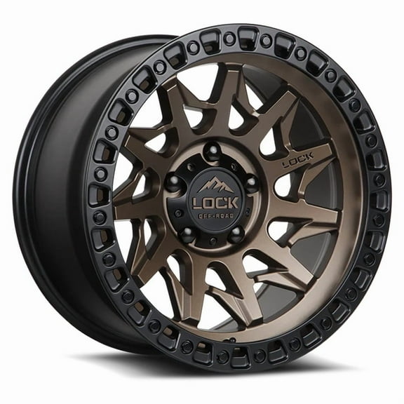 Lock Off-Road LUNATIC 20X10 6X135 -18mm Matte Bronze Wheel Rim 20" Inch