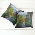thumbnail image 2 of Ambesonne Nature Throw Pillow Cover 2 Pack, Sakura Garden, 18", Green Grey, 2 of 6