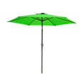 thumbnail image 2 of LAUREL CANYON 7.5ft Patio Umbrella Striped Outdoor Umbrella Market Table Umbrellas with Push Button Tilt, Crank and 6 Sturdy Ribs for Lawn, Garden, Deck, Backyard & Pool, Lime Green, 2 of 8