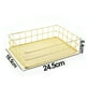 thumbnail image 2 of Cesta de almacenamiento de metal de escritorio, bandeja de almacenamiento de rejilla de caja de almacenamiento de hierro forjado, 2 of 5