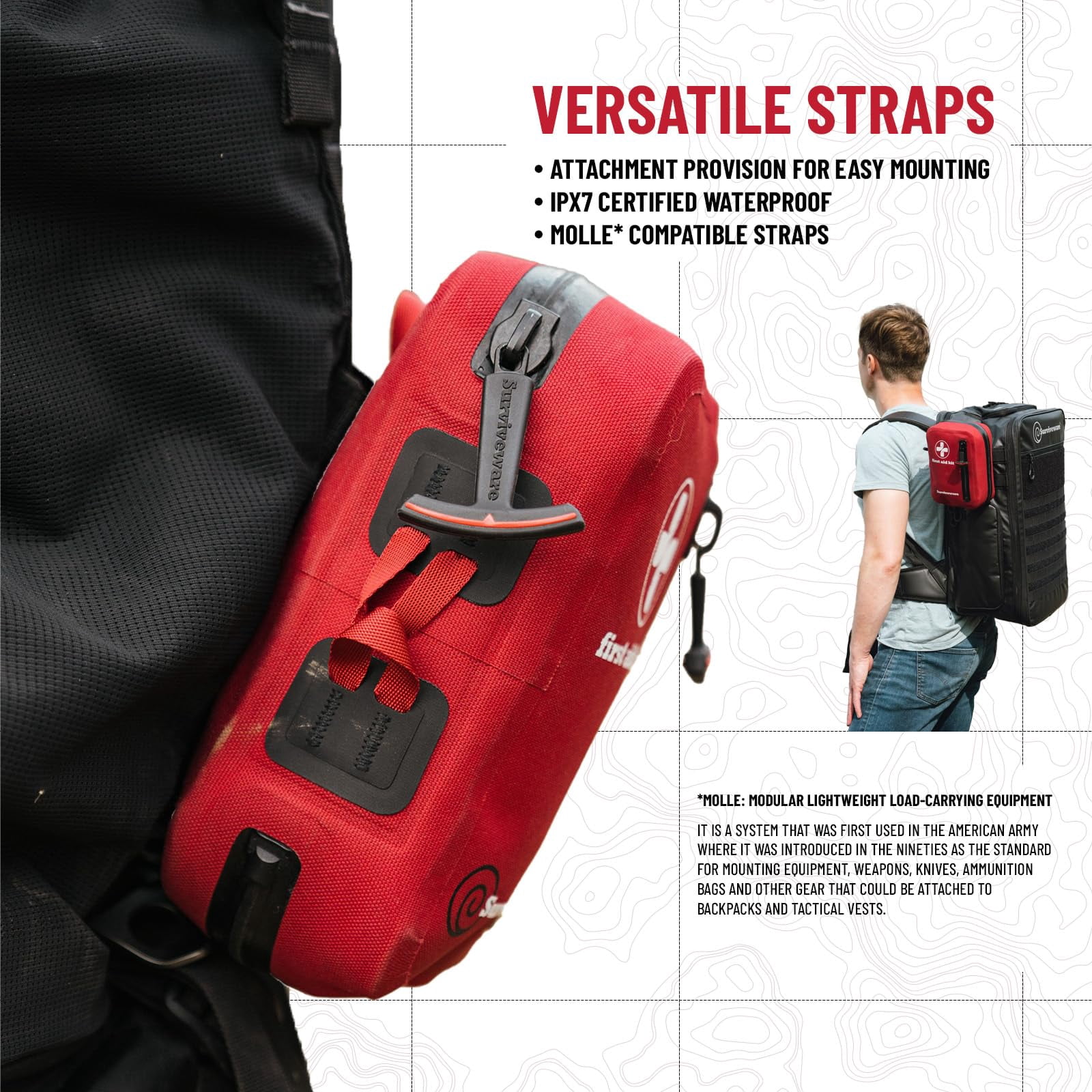 98-piece Waterproof First Aid & Kit - Comprehensive Emergency Preparedness Gear For Camping  Hiking Backpacking And Outdoor Adventures