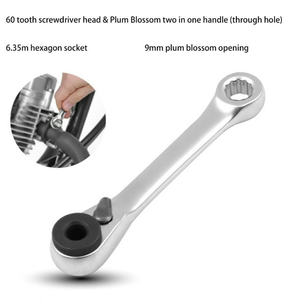 Through hole ratchet wrench outlet