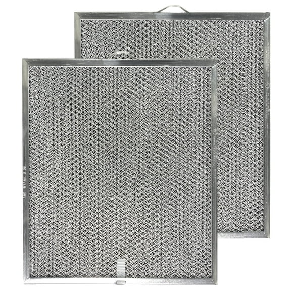 Air Filter Factory 2-Pack Aluminum Mesh Charcoal Combo for Broan Nutone QT2000, WA6500
