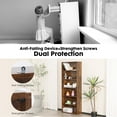 thumbnail image 2 of GIANNA 6-Shelf Bookcase, Floor Standing Storage Shelves, Rustic Brown, 2 of 7
