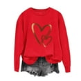 thumbnail image 4 of NuoCaiYun Valentine's Day Women's Funny Love Heart Graphic Shirt - Casual Long Sleeve Pullover Tops, 4 of 6