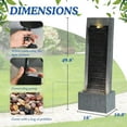 thumbnail image 4 of MAGIC UNION Water Fountain Outdoor Garden - Indoor Modern Water Fountain Freestanding Fountains, 49.6" H Contemporary Curves Garden Fountain with LED Lights, Pump and Natural Stones for Garden, Patio, 4 of 7