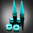thumbnail image 5 of 50 Pieces Ear Stretching Kit with Acrylic Tapers and Plugs Plus Silicone Tunnels Complete Ear Gauges Expander Set for Beginners Body Piercing Jewelry Lightweight Ear Stretchers for Men and Women, 5 of 6