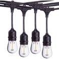 thumbnail image 1 of GL42592 24ft LED Vintage Edison Outdoor String Lights with Black Rubberized Cord, 24 Feet, 1 of 8