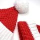 thumbnail image 3 of 2 piezas de gorro de Papá Noel de Navidad, gorros de Navidad de punto rojo y blanco, gorro de invierno, gorros de Navidad JAMW Sencillez, 3 of 5