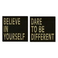 thumbnail image 1 of Dare to Be Different' and 'Believe in Yourself' Inspirational Set; Two 12x12in Mounted Prints; Ready to hang! Black/White/Red, 1 of 1