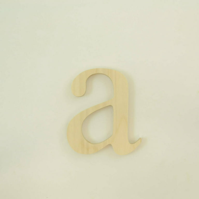 Package of 1, 18 Inch X 3/4 Thickness Baltic Birch Wood Letter a in The  Times New Roman Font, Thick, Lower Case for Art & Craft Project, Made in  USA 