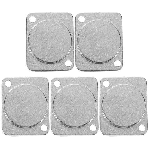 5 placas de pared duraderas que ahorran espacio, placa ciega para cubierta de panel eléctrico, inserto de montaje en chasis, placa de instalación simple de metal, espaciador ciego funcional